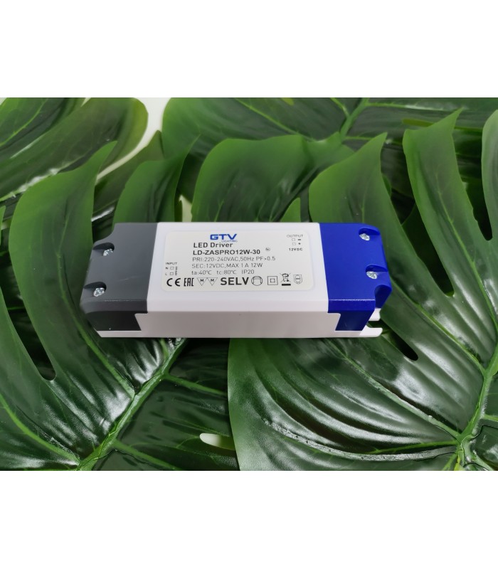 Zasilacz LED PRO 12V, 12W, input 220-240VAC, IP20, wym. 120x42x27 mm