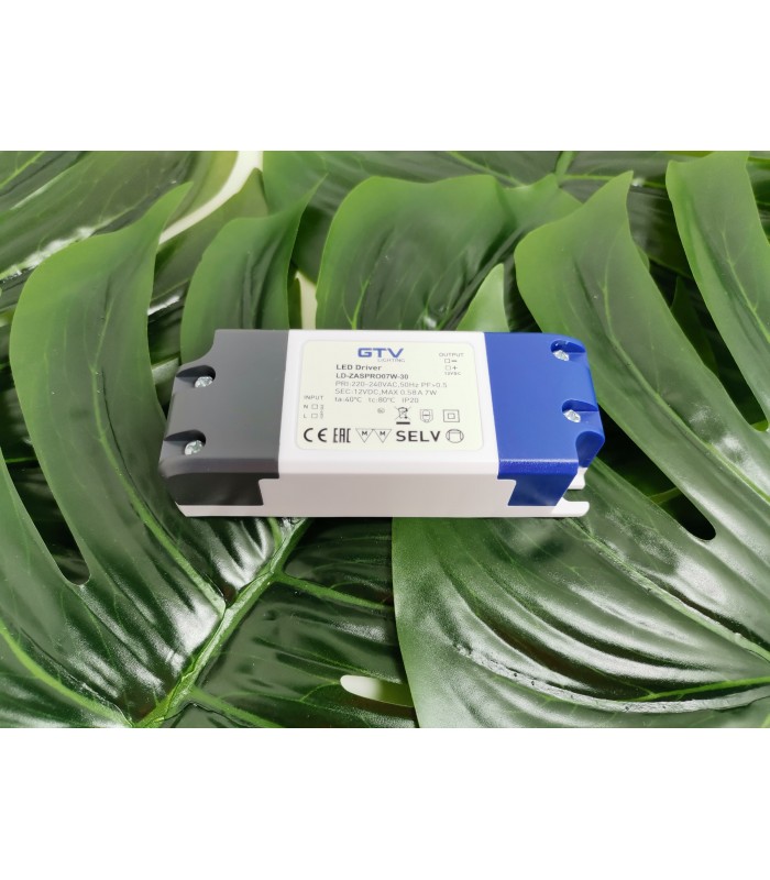 Zasilacz LED PRO 12V, 7W, input 220-240VAC, IP20, wym. 100x39x25 mm