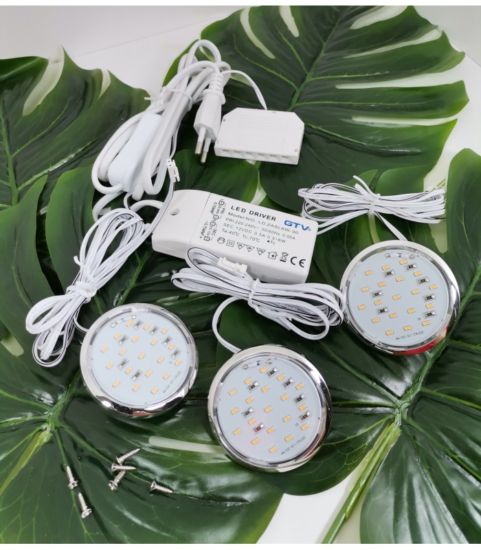 LED LUGO319 3x1.8W 3000K chrom