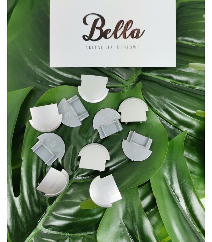 Zaślepka do profilu GLAX srebrna (10 szt. w blistrze)