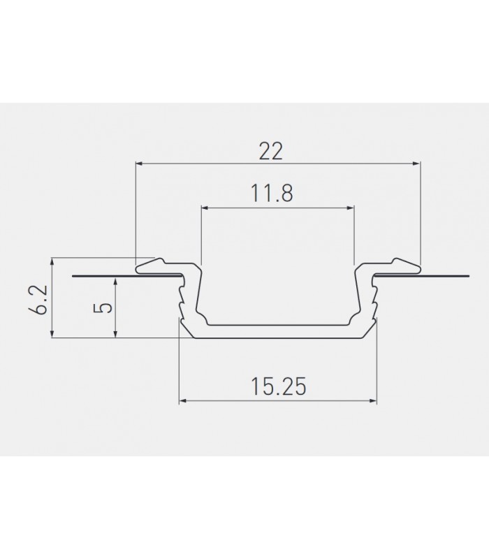 Zaślepka do profilu GLAX srebrna (10 szt. w blistrze)