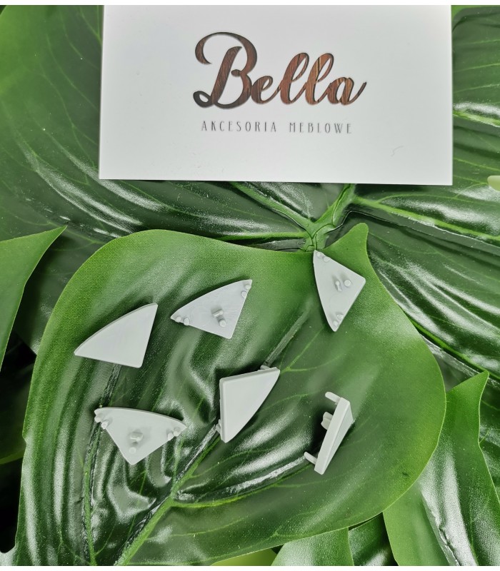 Zaślepka do profilu GLAX srebrna kątowy (10 szt. w blistrze)