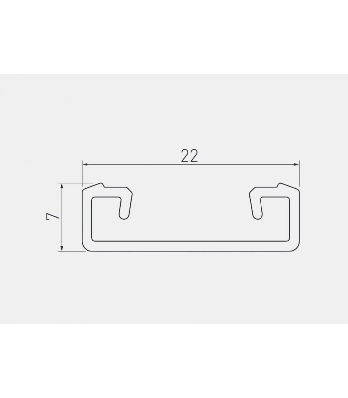 Zaślepka do profilu GLAX srebrna nakładana (10szt w blistrze)