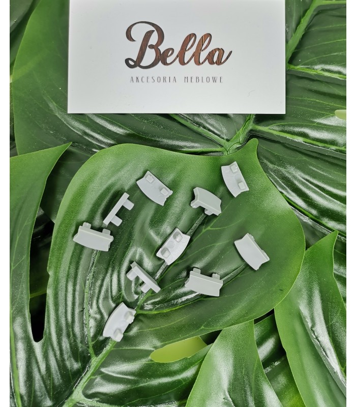 Zaślepka do profilu GLAX MINI srebrna nakładany (10 szt. w blistrze)