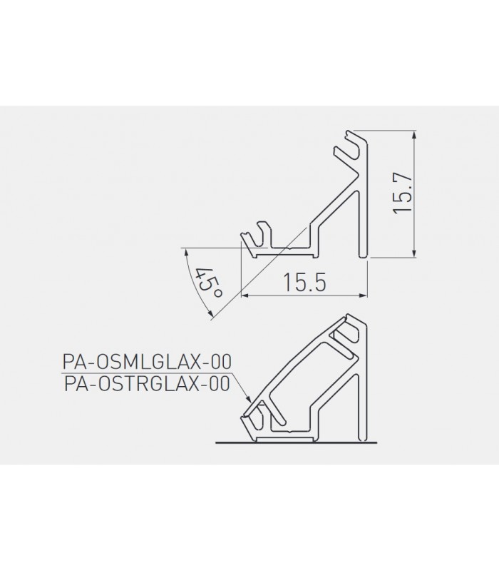 Zaślepka do profilu GLAX szampan kątowy nakładany lewa oraz prawa (10 sztuk w blistrze)