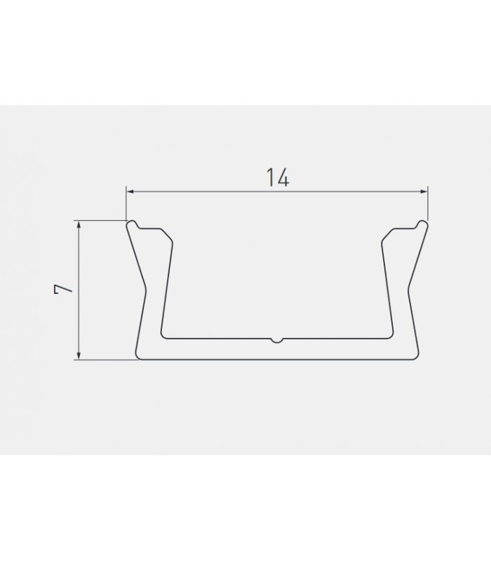 Zaślepka do profilu GLAX MINI szampan nakładany (10 szt. w blistrze)