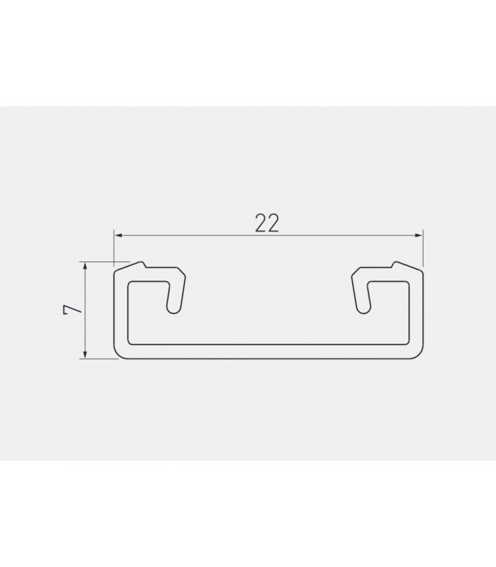 Profil 2m GLAX srebrny nakładany
