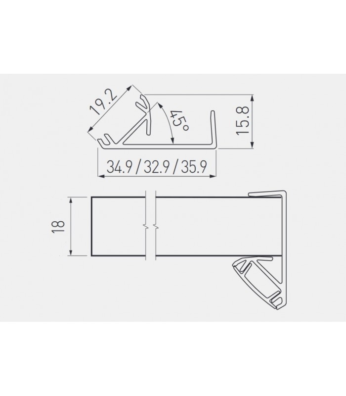 Profil 3007mm Glax cokołowy, nabijany