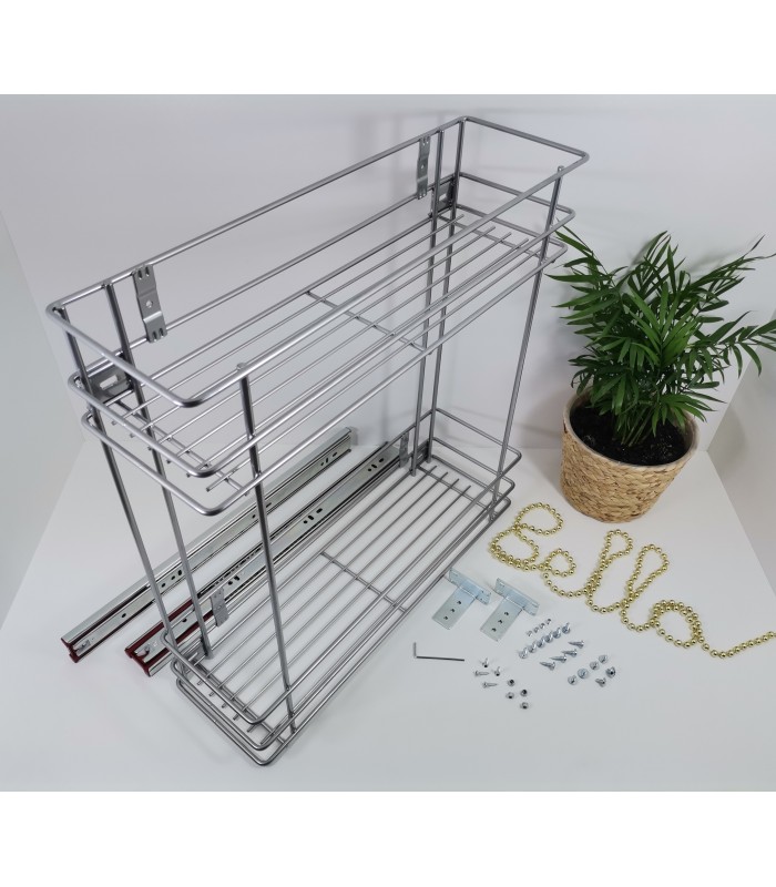 MINI 2-poziomy 200mm chrom boczny