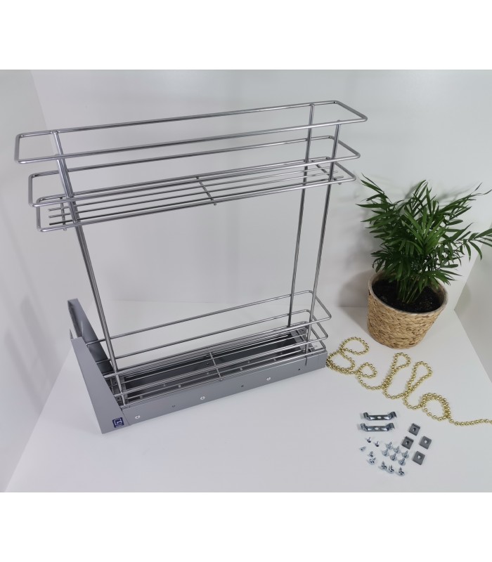 MINI 2-poziomy 150mm srebrny