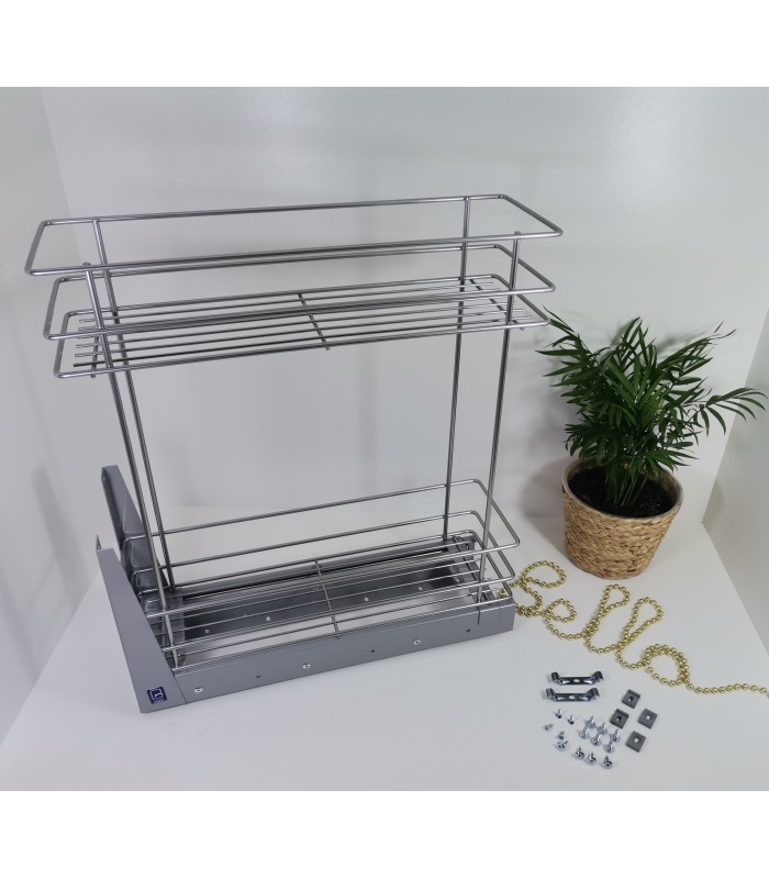 MINI 2-poziomy 200mm srebrny