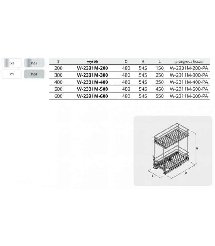 cargo STANDARD PRO 600 srebrny 2 poziomy