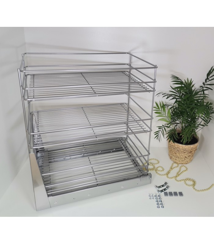 MINI 3-poziomy 400mm srebrny