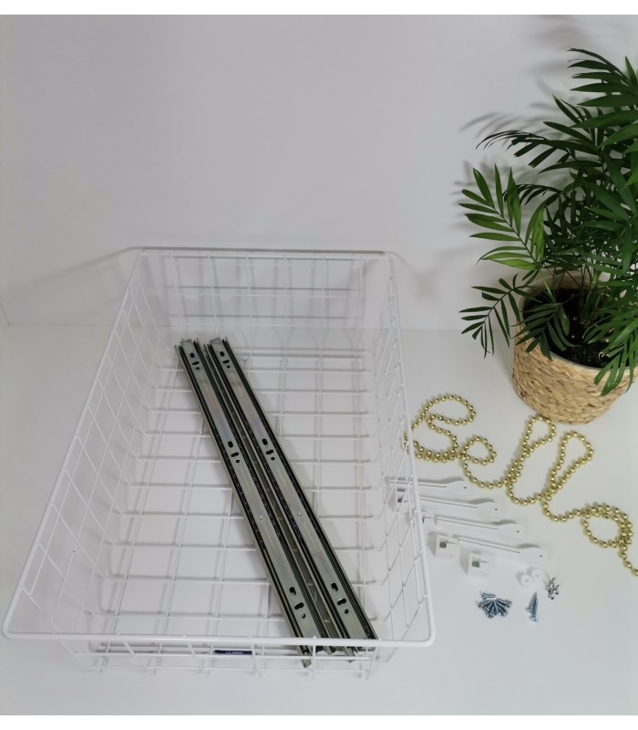 NOVUM 300mm H-150mm biała prowadnica kulkowa