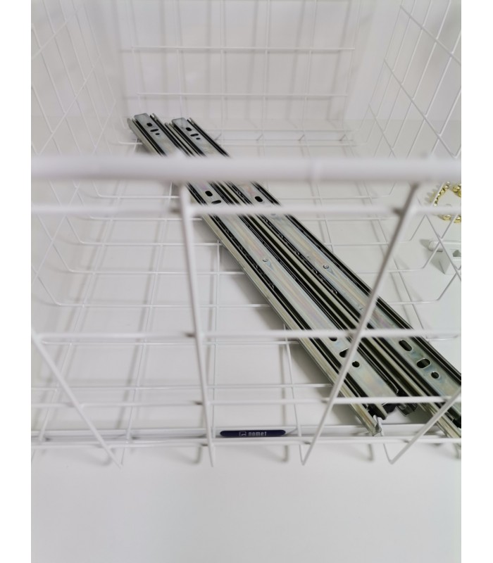 NOVUM 400mm H-200mm biała prowadnica kulkowa