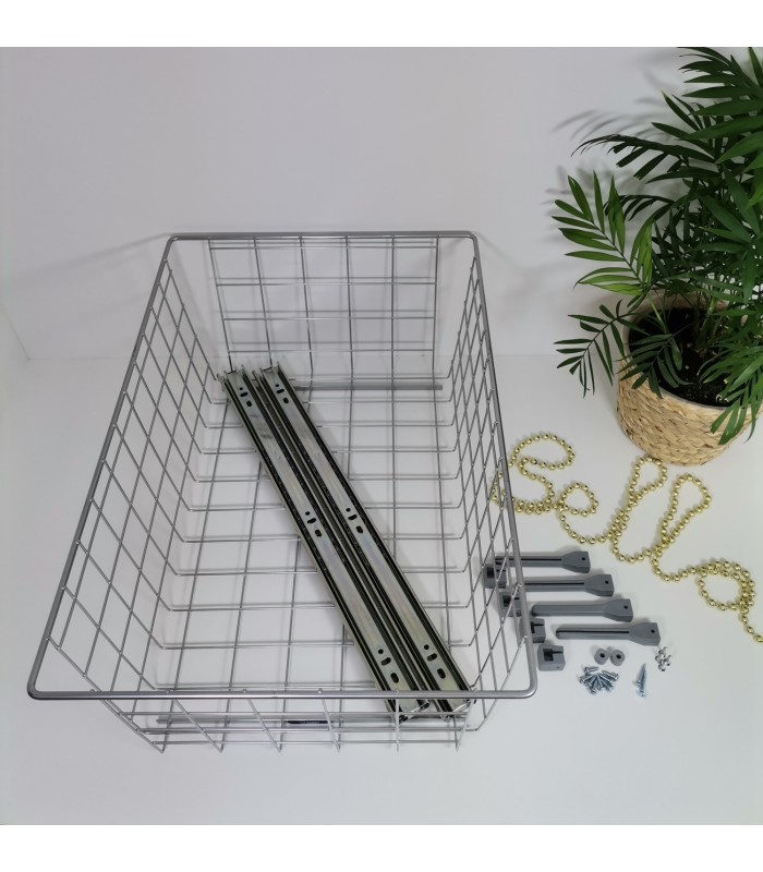 NOVUM 500mm H-200mm srebrna prowadnica kulkowa