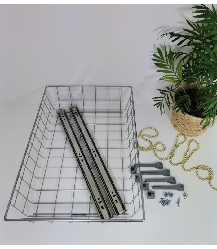 NOVUM 600mm H-100mm srebrna prowadnica kulkowa