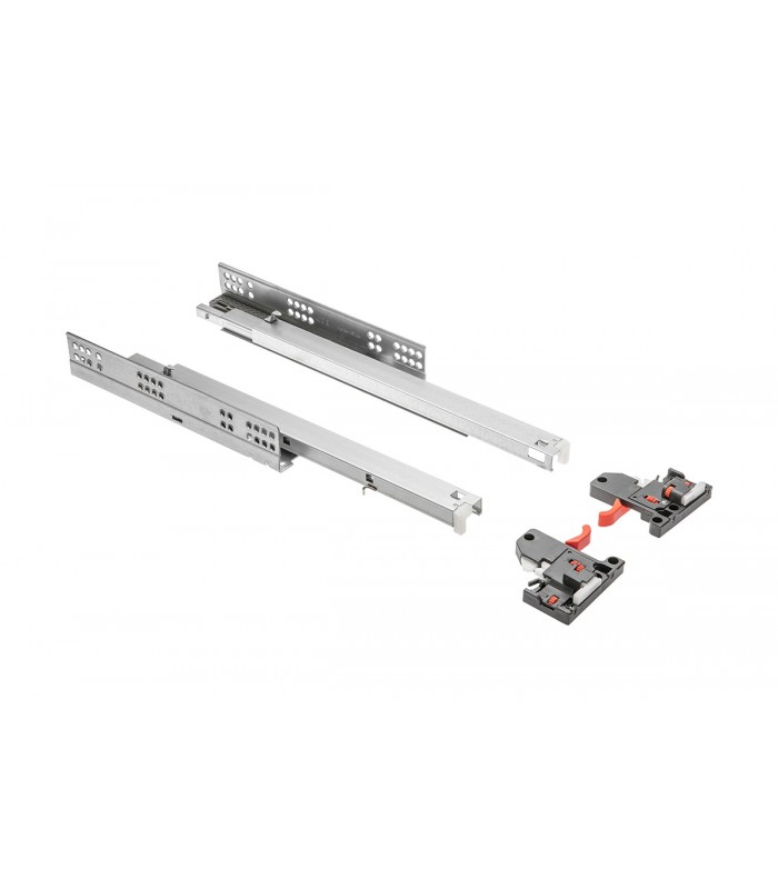 Prowadnica dolnego montażu 3D ze spowalniaczem (pełny wysuw) L-300 MODERN SLIDE, do płyty 18mm