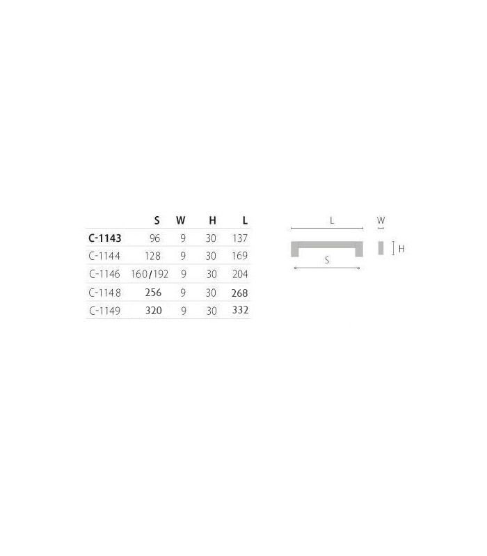 Uchwyt Techno 320mm czarny mat