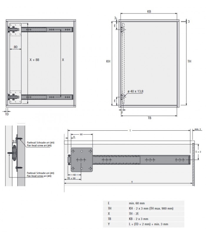 HETTICH 41377 KA 5740/600 14kg