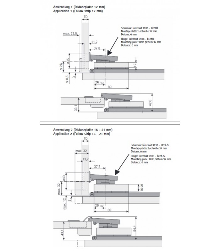HETTICH 41377 KA 5740/600 14kg