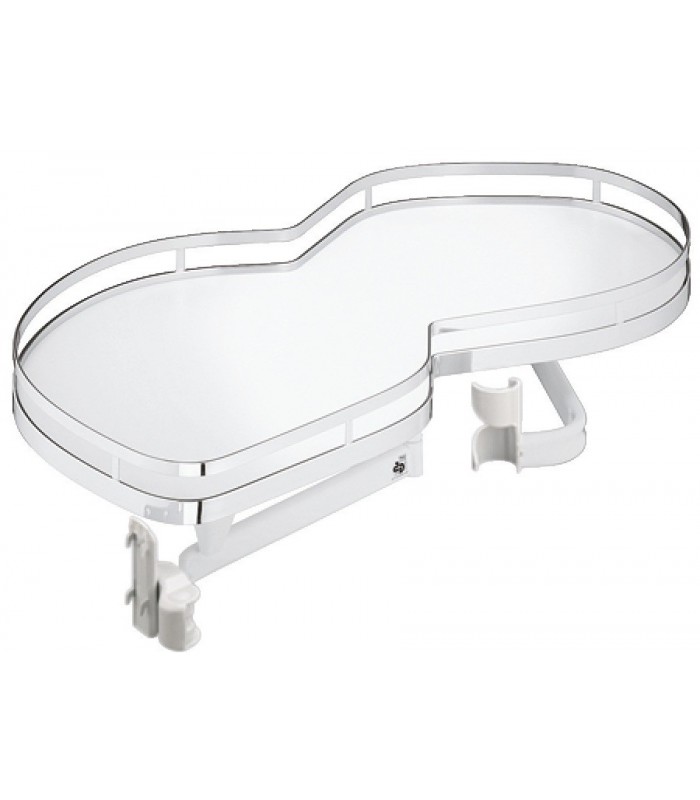 Zestaw półek wysuwnych do szafek narożnych Kesseböhmer LeMans Style, do szerokości drzwi: 450 mm, lewy