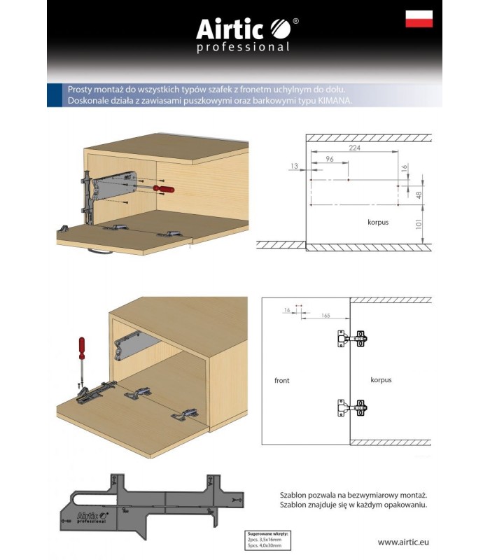 Podnośnik barkowy (rozwórka) Airtic OPEN szary