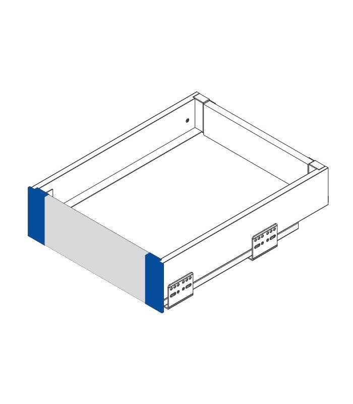 AXISPRO Zestaw do szuflady wewnętrznej niskiej (panel H-110 + złączki), biały