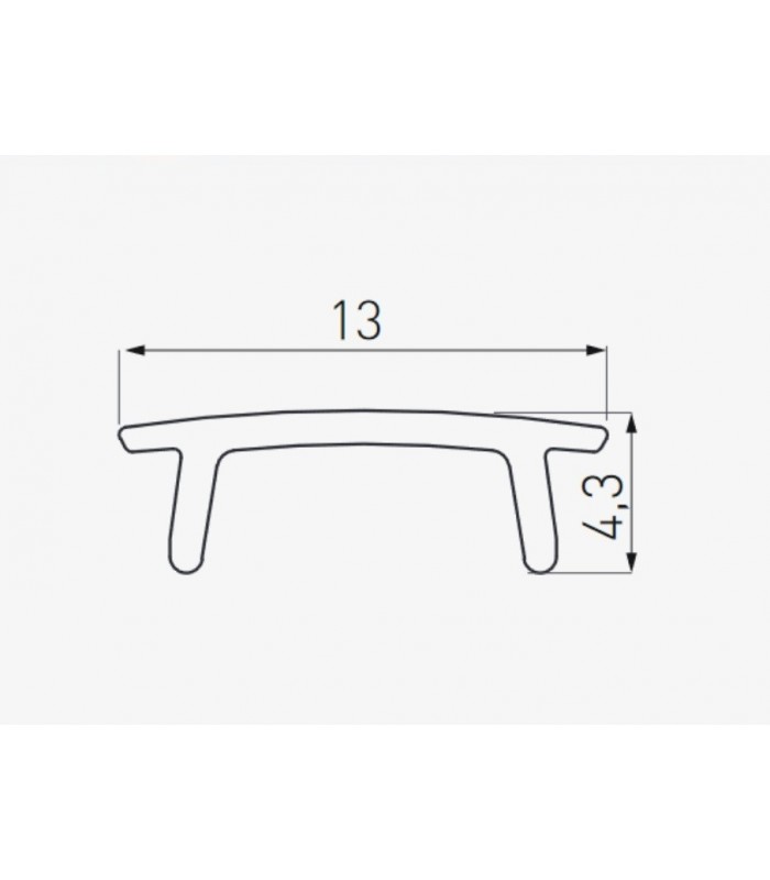 Osłonka mleczna do profilu LED GLAX MINI 3m