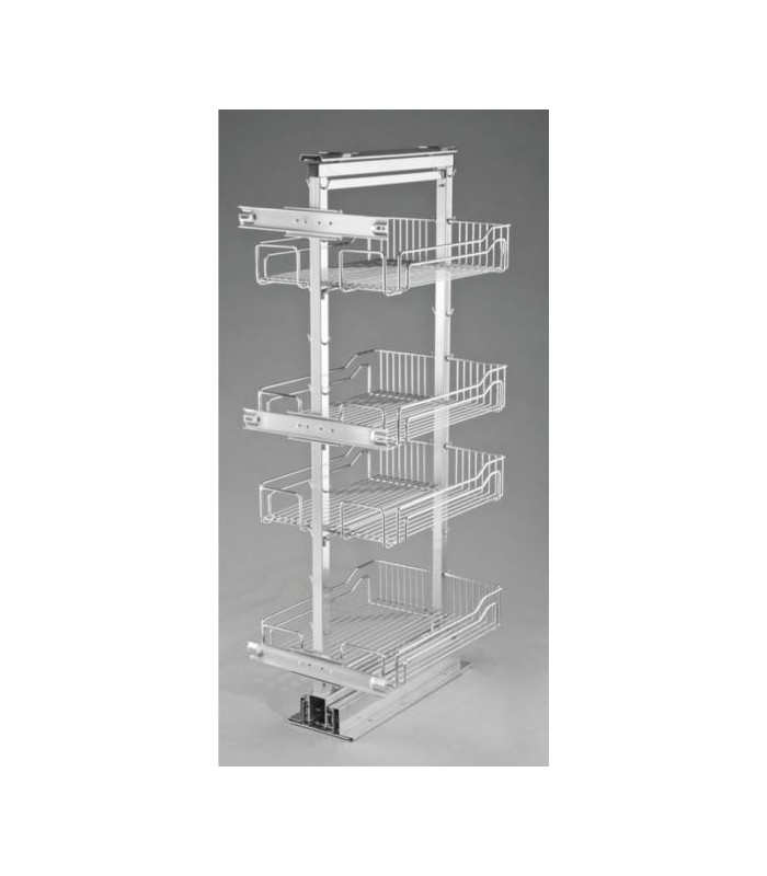 Cargo MAXI 4-półkowe do szafki 300 chrom (wys. 1410mm-1710mm)