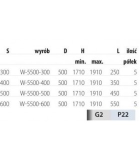 cargo-maxi-5-polkowe-do-szafki-400-srebrny-wys-1710mm-1910mm-