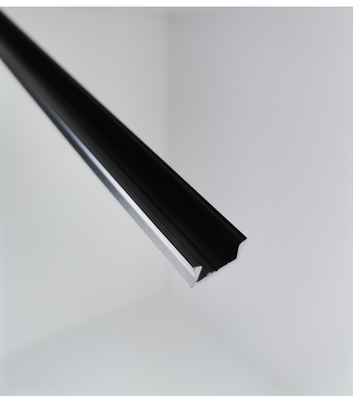 Profil aluminiowy LED nakładany GLAX mini 2m czarny mat