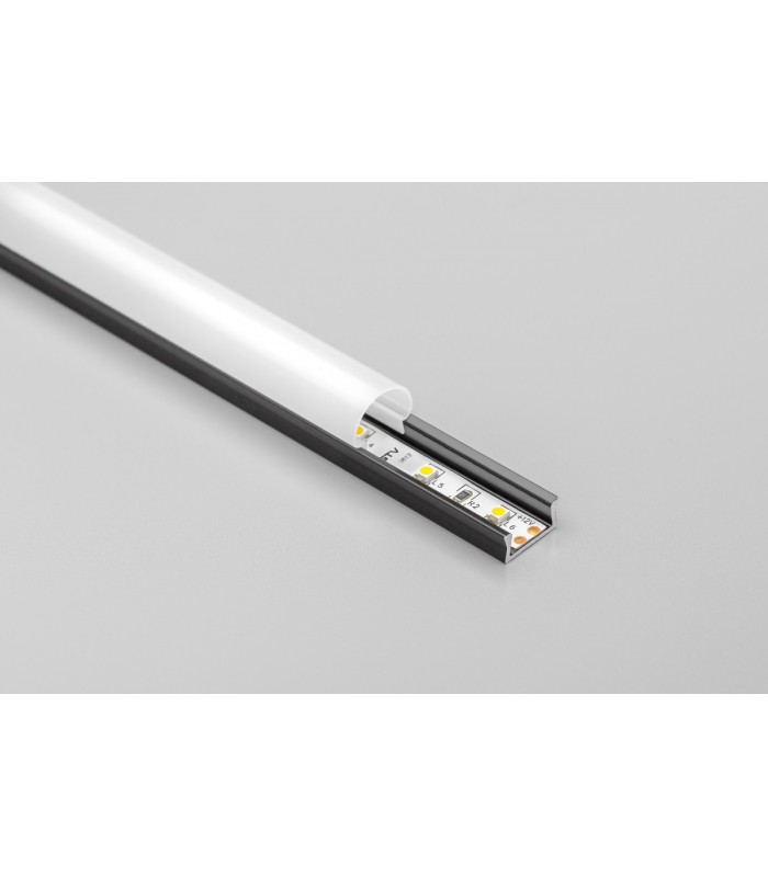 Profil aluminiowy LED nakładany GLAX mini 2m czarny mat
