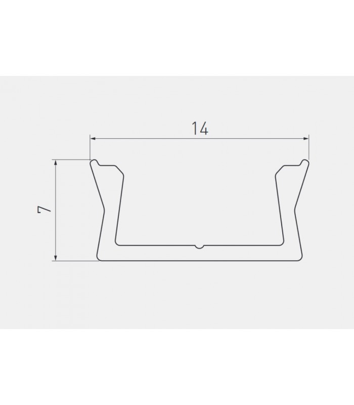 Profil aluminiowy LED nakładany GLAX mini 2m czarny mat