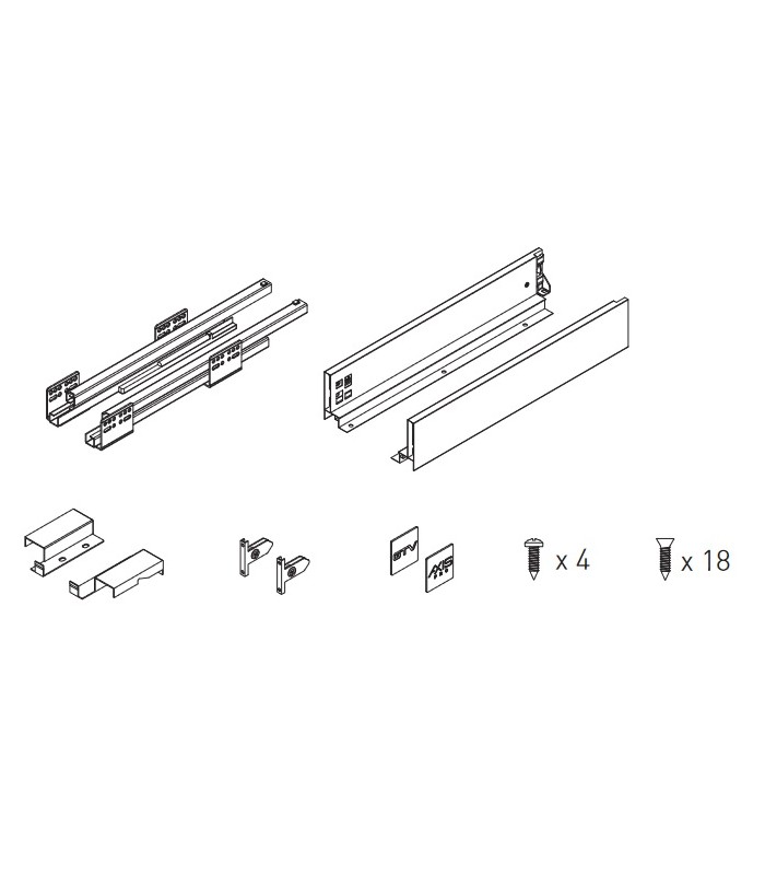 Szuflada AXISPRO 300mm antracyt niska H84