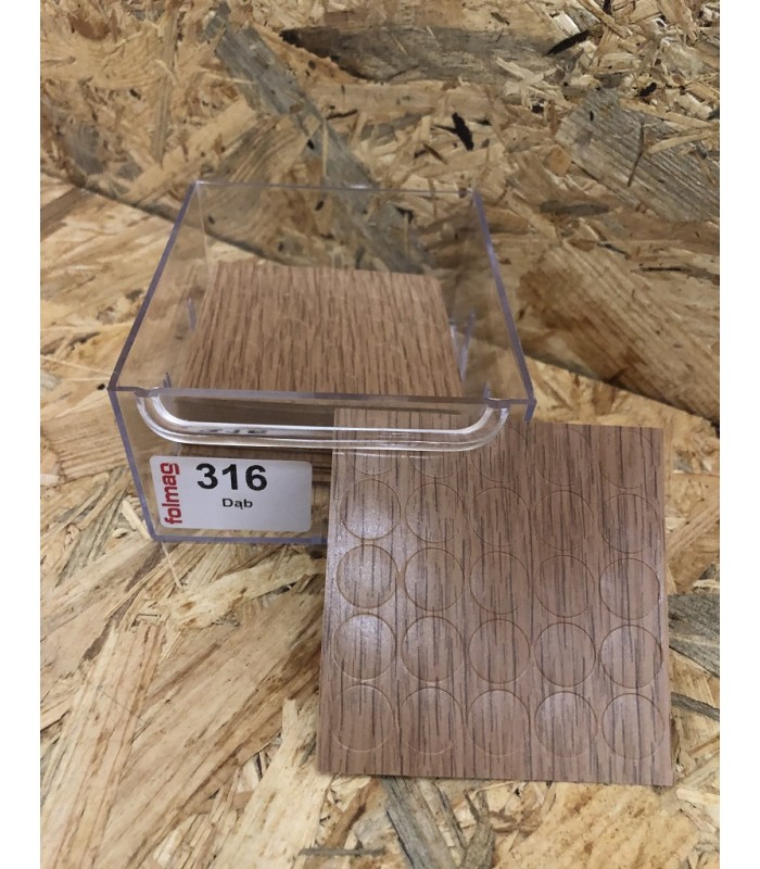 Zaślepka samoprzylepna fi 14 DĄB JASNY