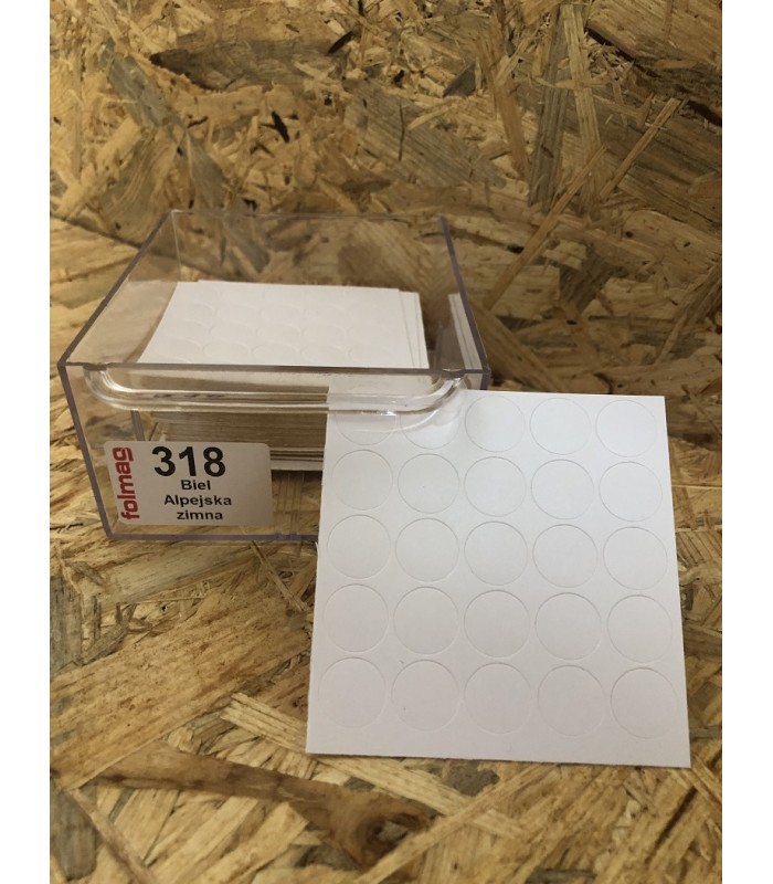 Zaślepka samoprzylepna fi 14 BIEL ALPEJSKA