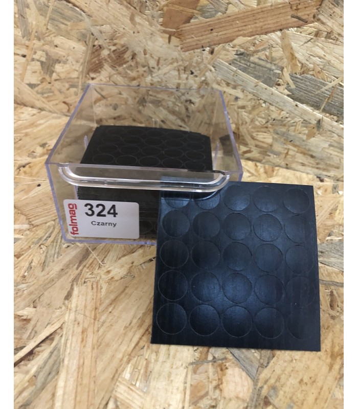 Zaślepka samoprzylepna fi 14 CZARNY STRUKTURA