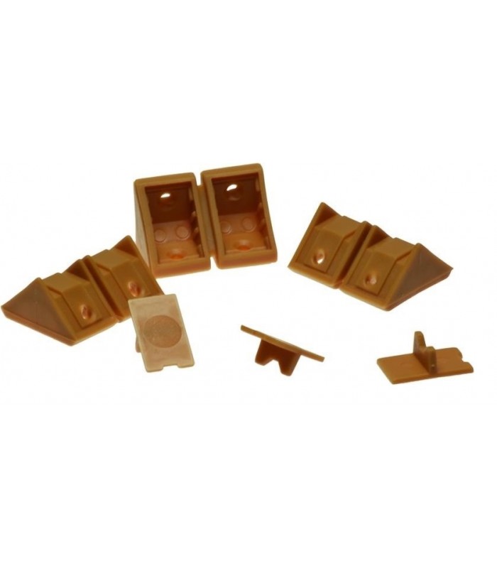 Kątownik szeregowy z 2 klapkami osobno 24x24x42/olcha/sztuka