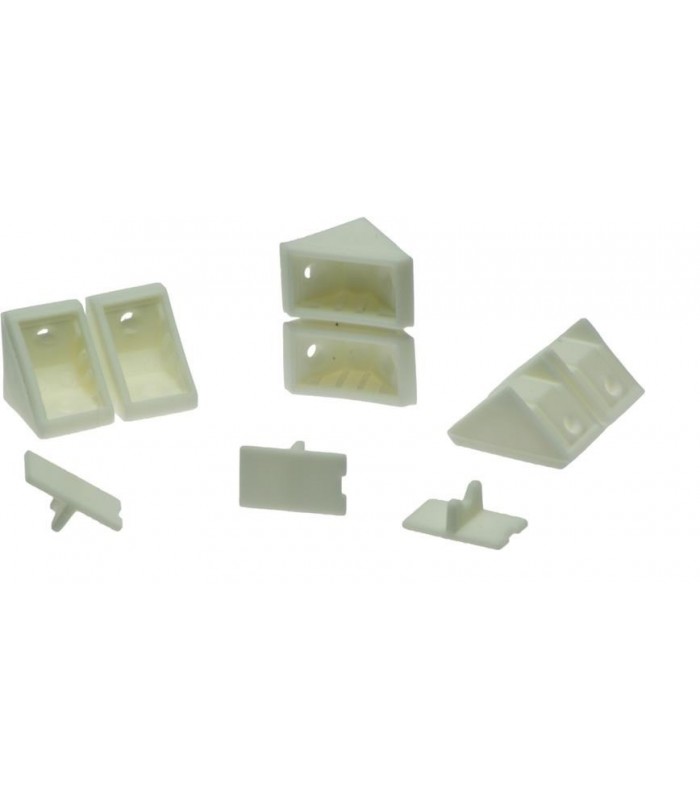 Kątownik szeregowy z 2 klapkami osobno 24x24x42/biały/sztuka