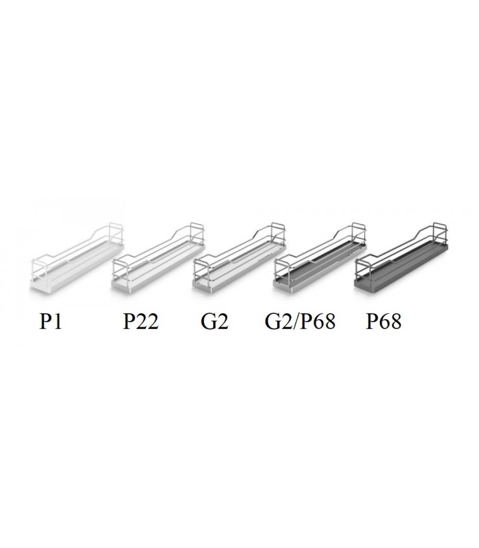 Półka do kosza Cargo o szerokości 150 biała z białym dnem