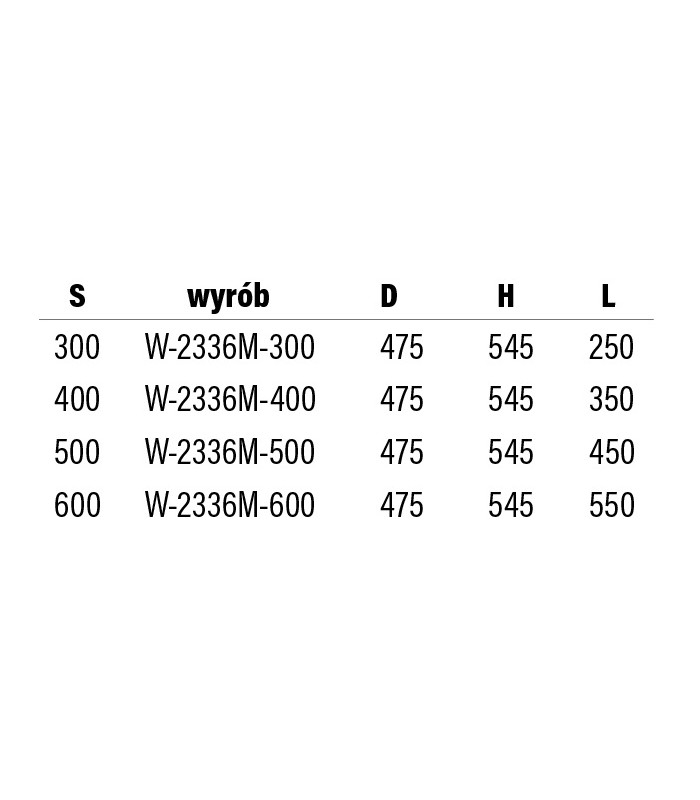 Cargo do bielizny 1- poziomowe 500 srebrne LINIA PRO