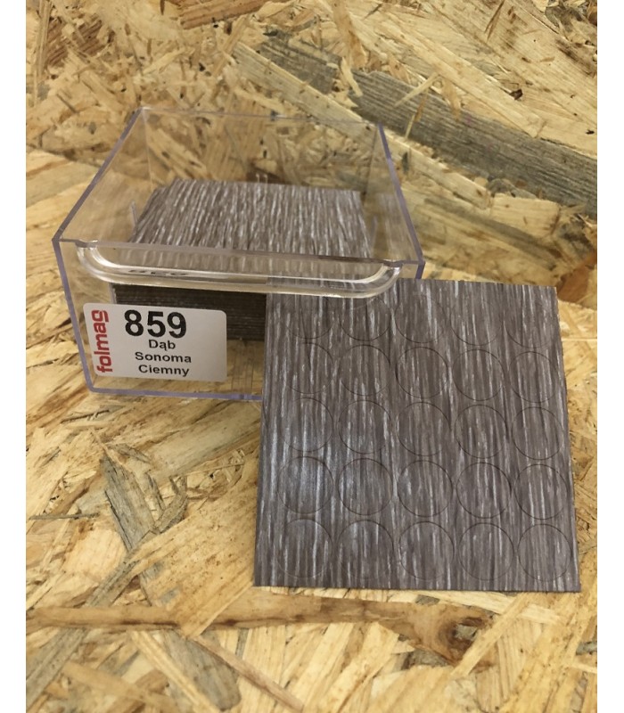 Zaślepka samoprzylepna fi 14 DĄB SONOMA CIEMNY