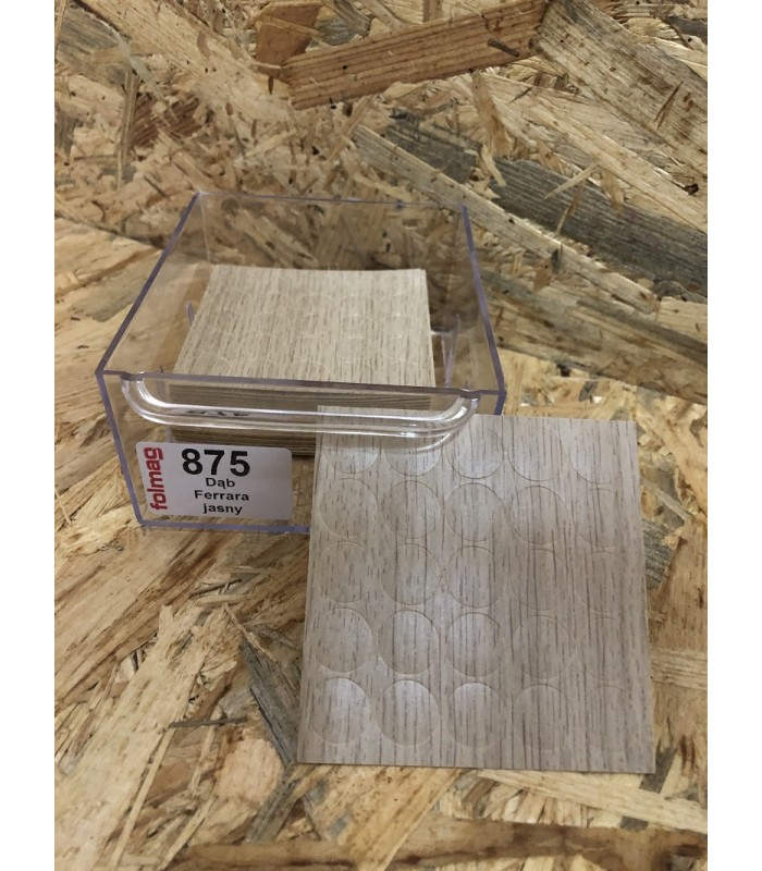 Zaślepka samoprzylepna fi 14 DĄB FERRARA JASNY