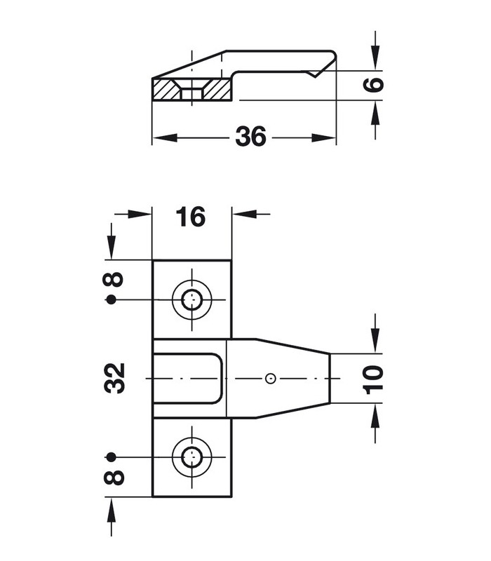 Keku okucie do zawieszki AS/wkr.
