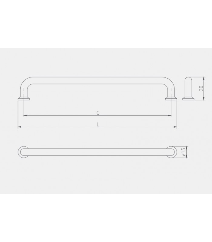 Uchwyt znalowy NORD L-320 mm mosiądz