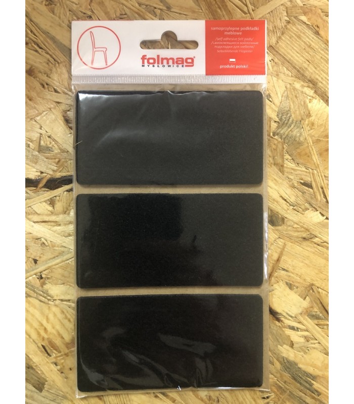 Podkładka filcowa czarna 50x100mm prostokąt