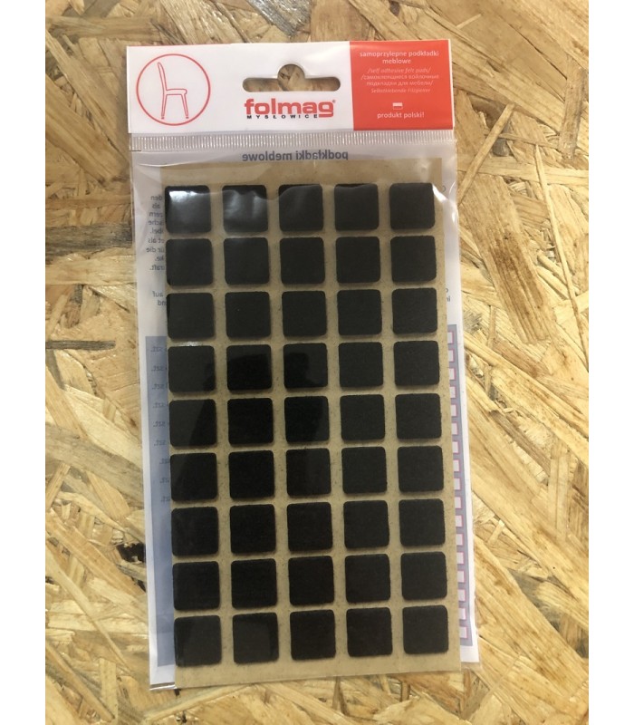 Podkładka filcowa czarna 14x14mm kwadrat