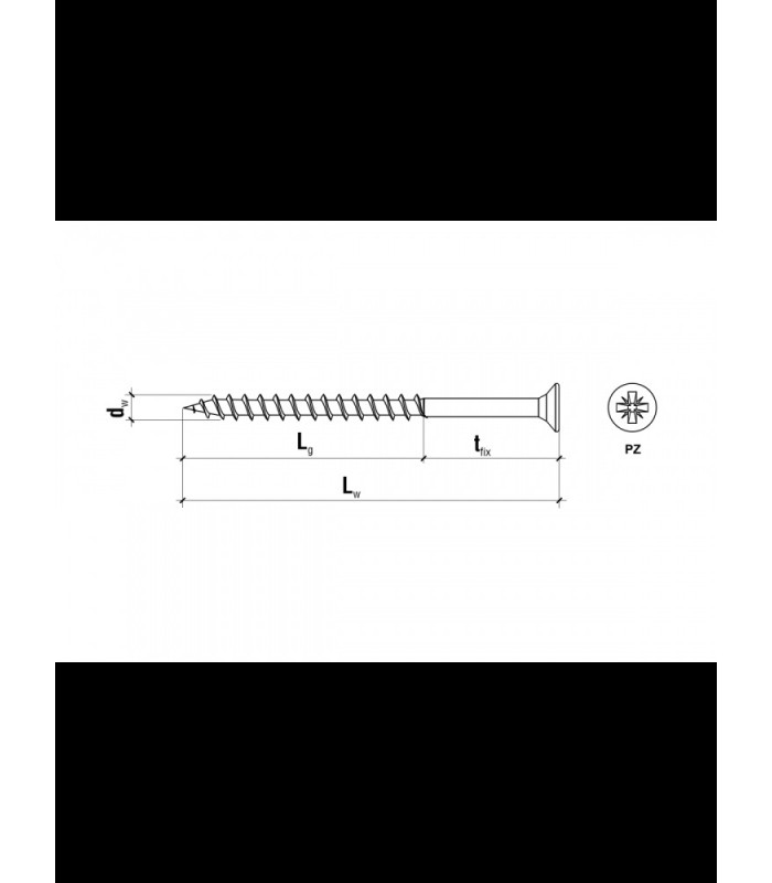 Wkręt hartowany 6.0x160, krzyżakowy/ opk.100szt
