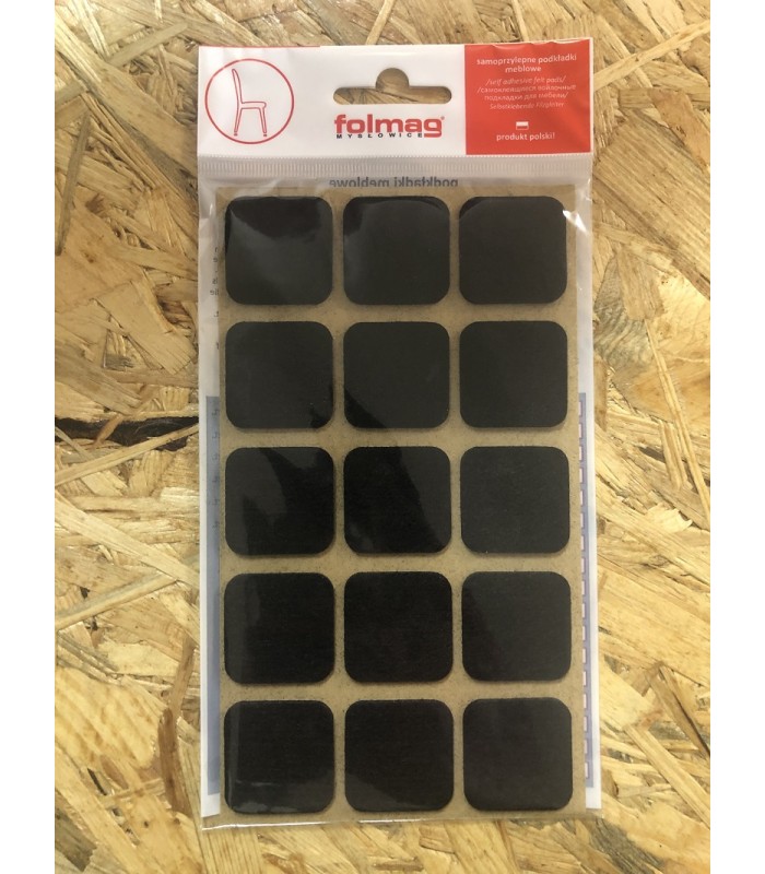 Podkładka filcowa czarna 28x28mm kwadrat